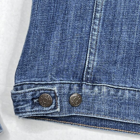 J. Crew Indigo Denim Button-Up Cotton Jeans Jacket Size S - NWOT - Picture 5 of 12